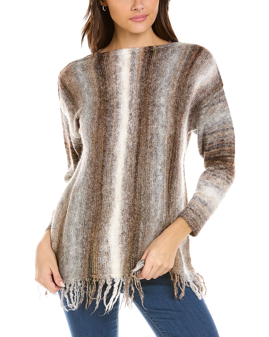 Rain And Rose Rain + Rose Wool-blend Sweater In Brown