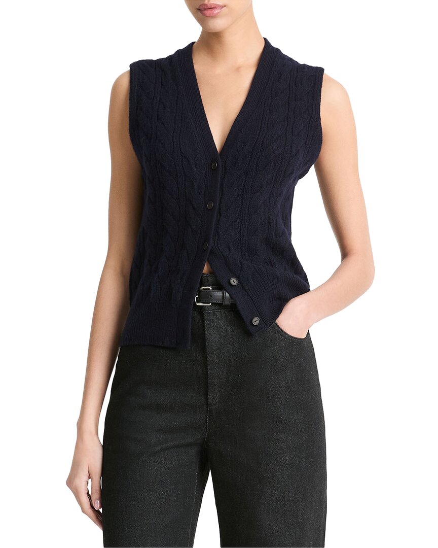 Vince Cable Button Wool & Cashmere-blend Vest