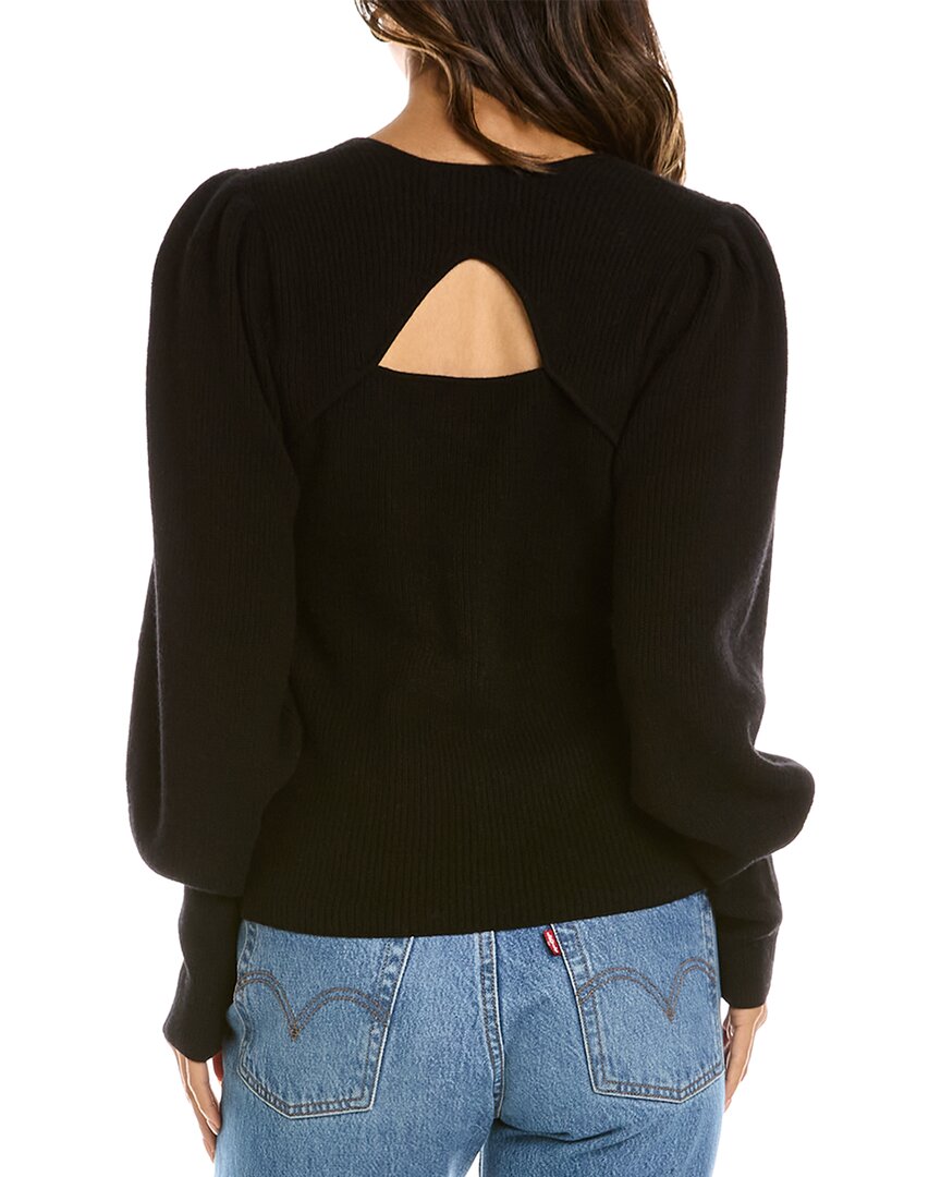 Shop Design History Sweetheart Cashmere Sweater In Black