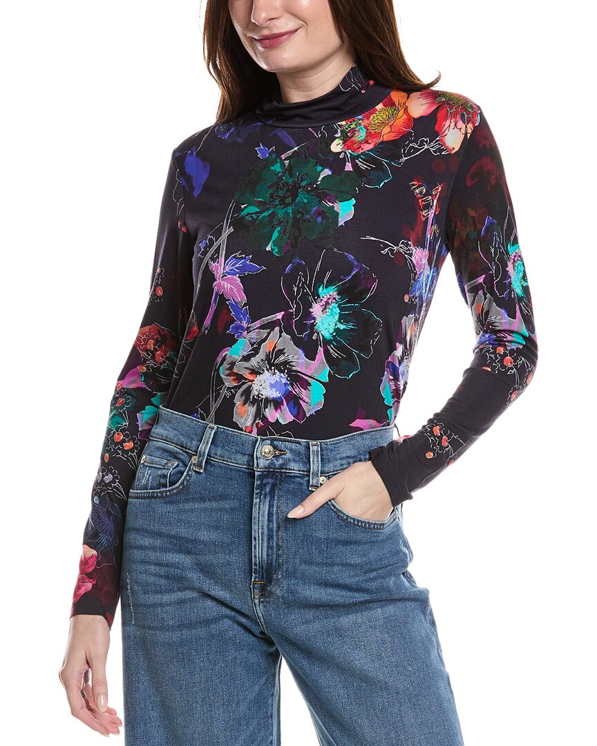 Johnny Was The Janie Favorite Mock Neck Shirt In Black