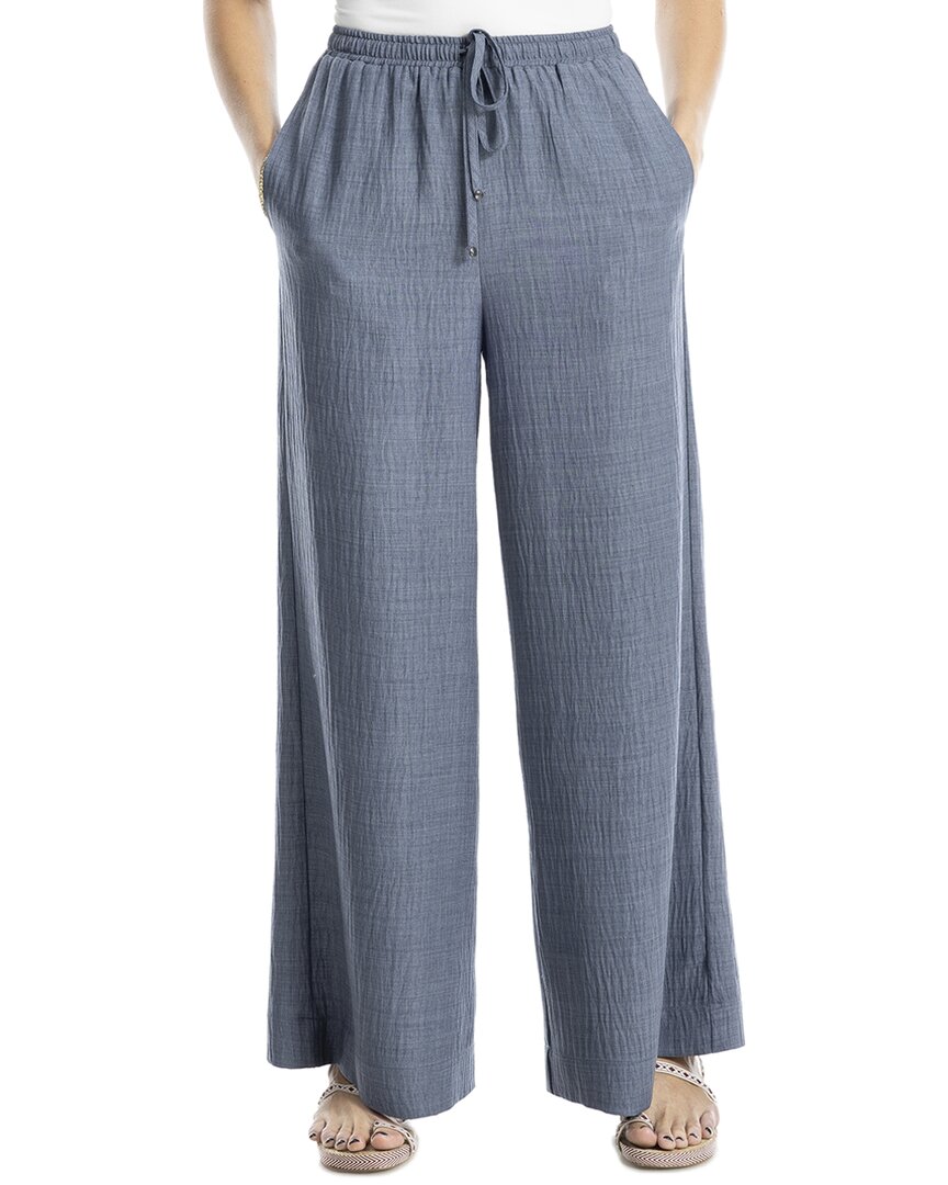 Max Studio Two Tone Texture Woven Drawstring Pant