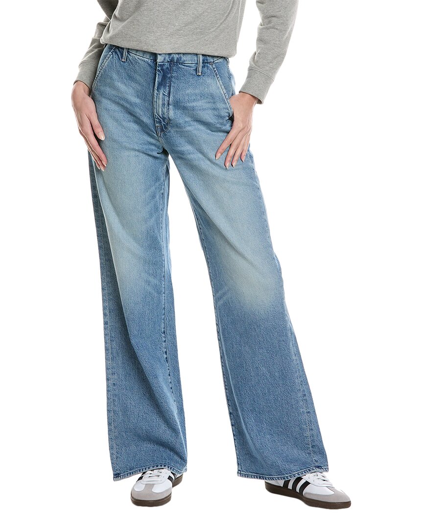 Mother The Sk8er Prep Sneak Are We There Yet Wide Leg Jean In Blue