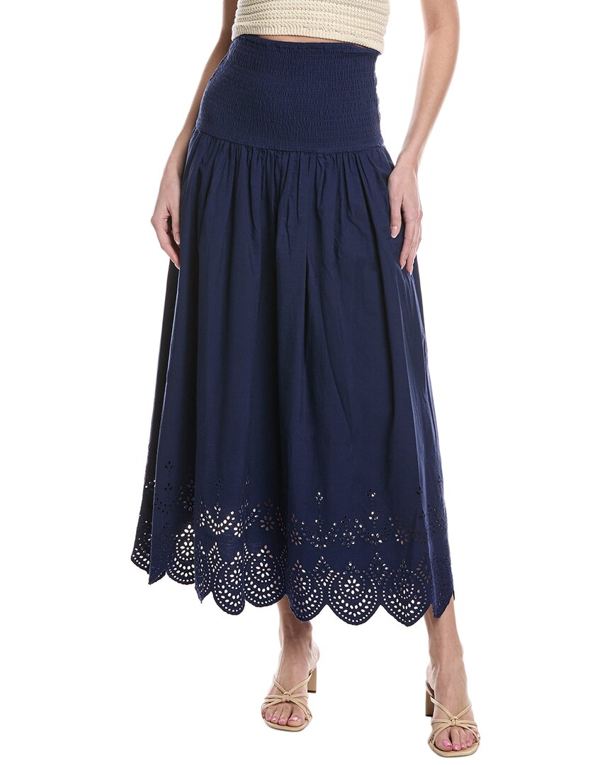 Solid & Striped Halter Midi Dress In Navy