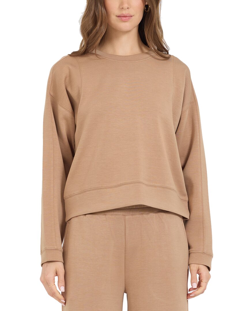 Vintage Havana Cloud Fleece Crewneck In Caramel In Brown