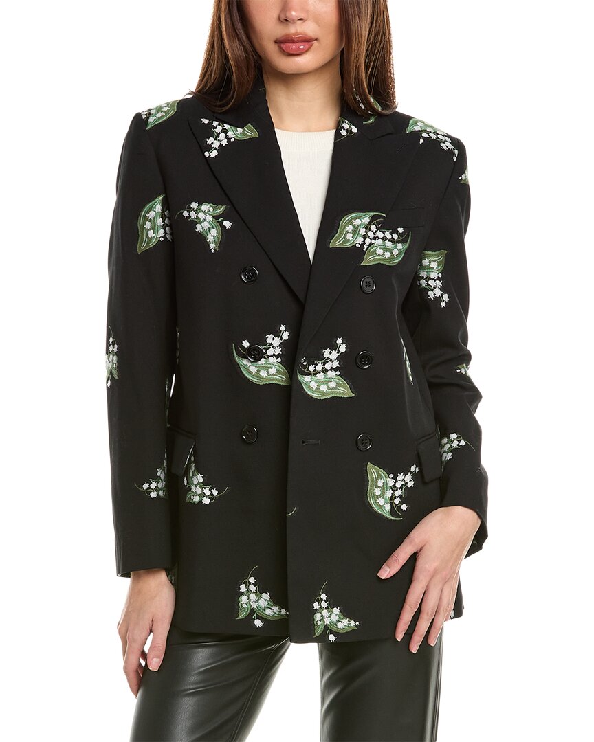 Red Valentino Wool-blend Jacket In Black