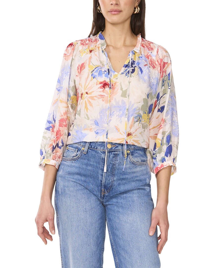 Shop Vince Camuto Ruffle Neck Peasant Blouse