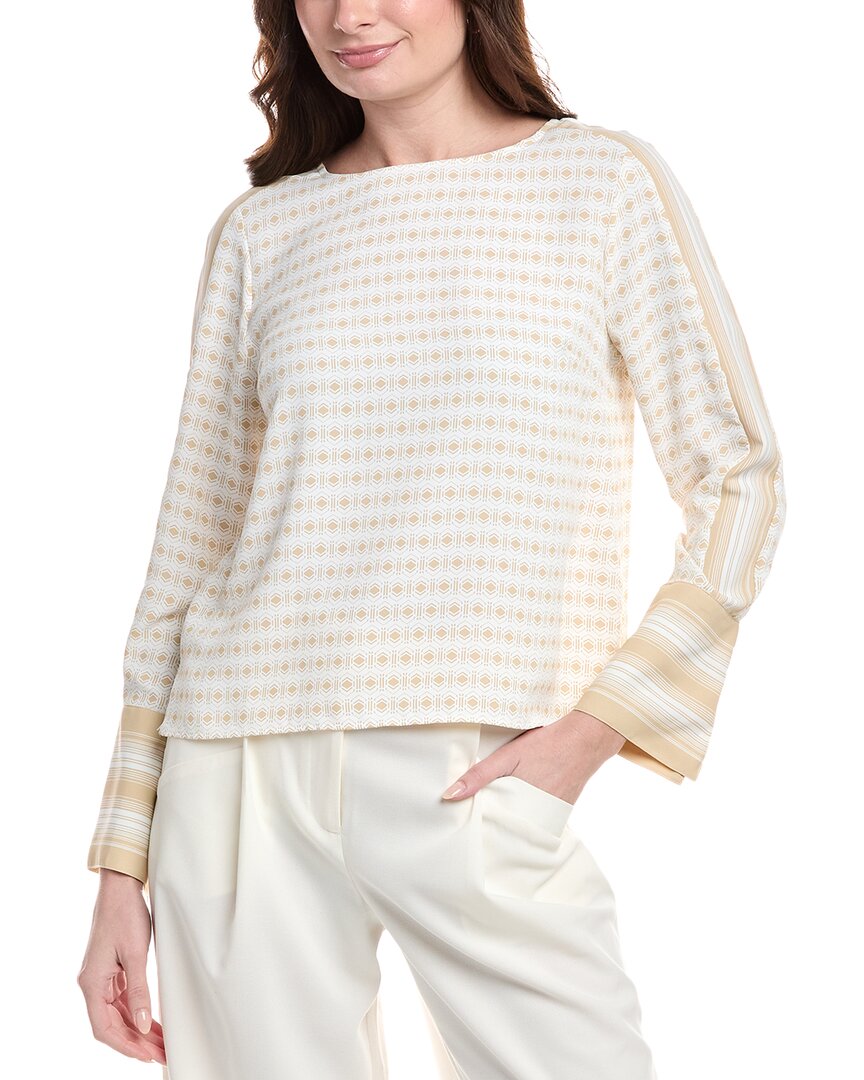 Vince Camuto Boxy Blouse In Beige