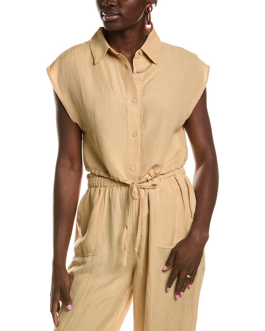 ELAN ELAN LINEN-BLEND SHIRT