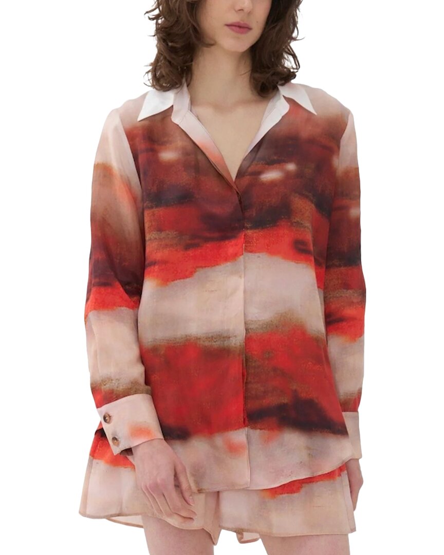 NOCTURNE NOCTURNE PRINTED FLOWY SHIRT