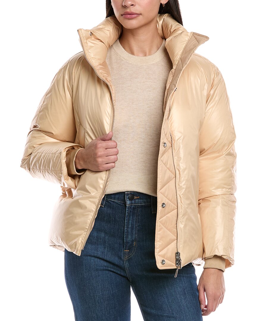 Lafayette 148 New York Puffer Down Coat In Sand