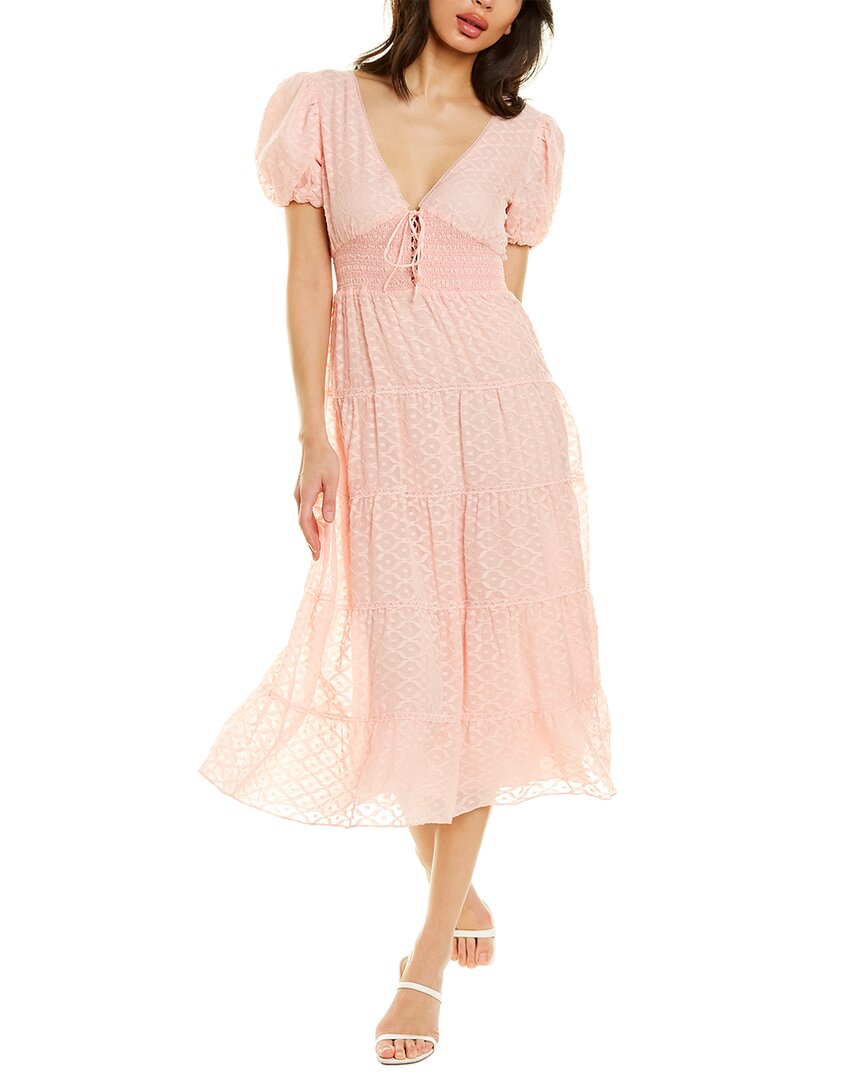 ALICE AND OLIVIA ALICE + OLIVIA TIA SILK-BLEND MIDI DRESS