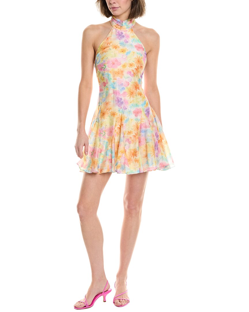 Astr The Label Sommar Linen-blend Mini Dress In Yellow