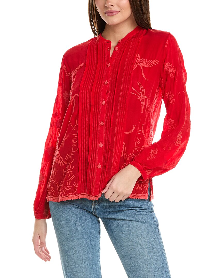 Shop Johnny Was Lily Crane Blouse In Red