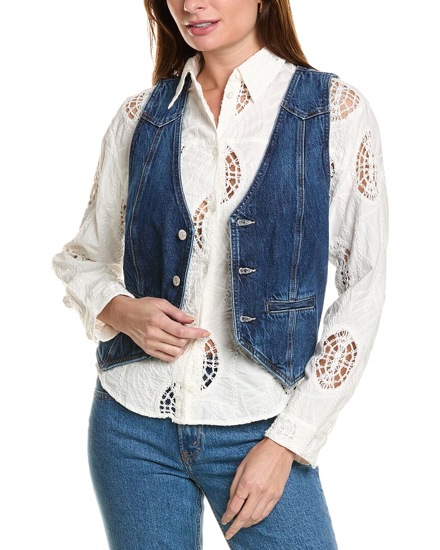 Shop Mother The Masked Rider Vest In Blue