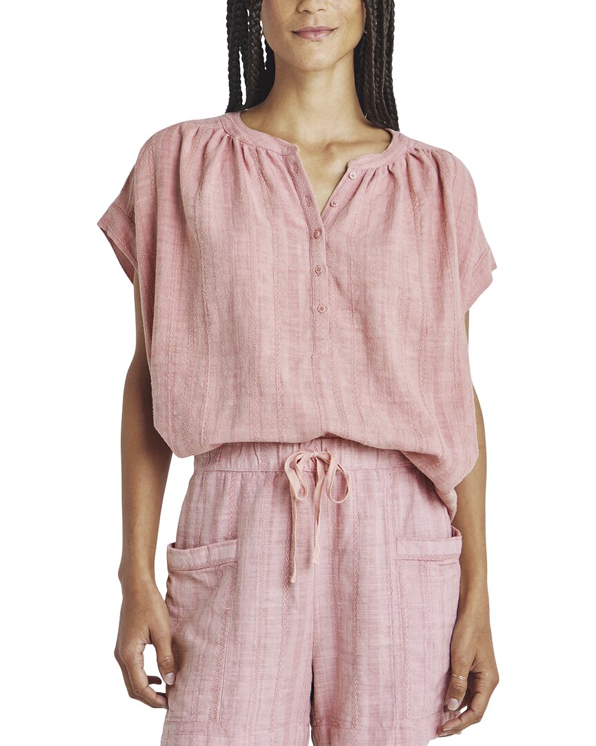 Splendid Priya Button-up Linen Blend Top