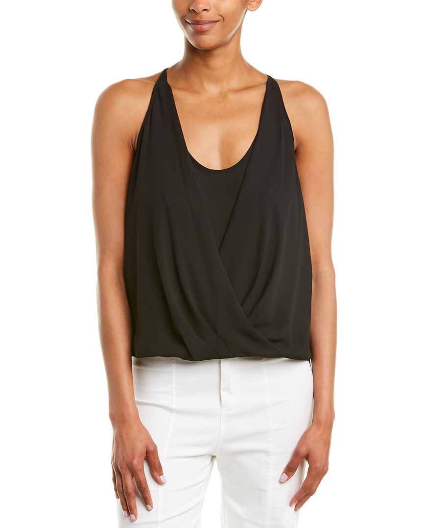 Bcbgmaxazria Faux Wrap Top Women's Black L eBay