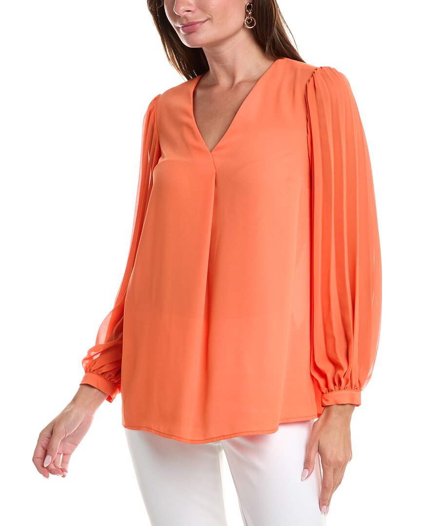 Joseph Ribkoff Balloon Sleeve Top In Orange