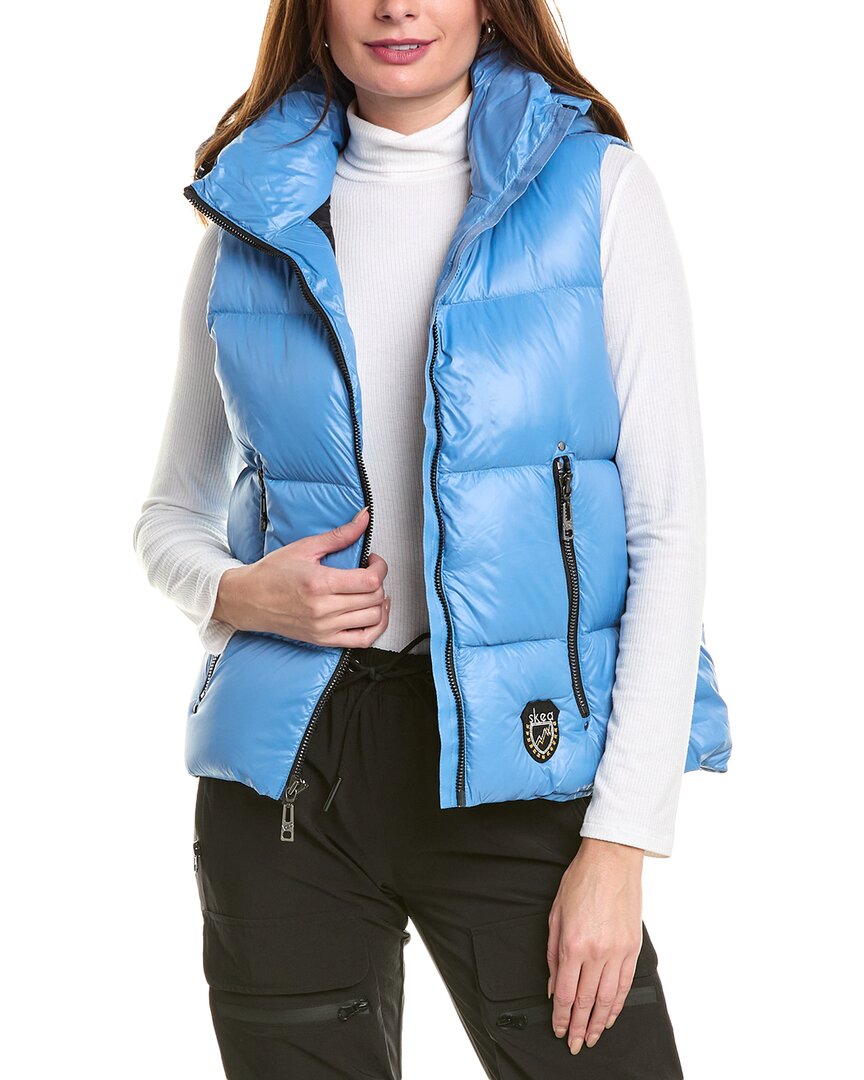 Skea Mary Ultra Puffy Vest In Blue