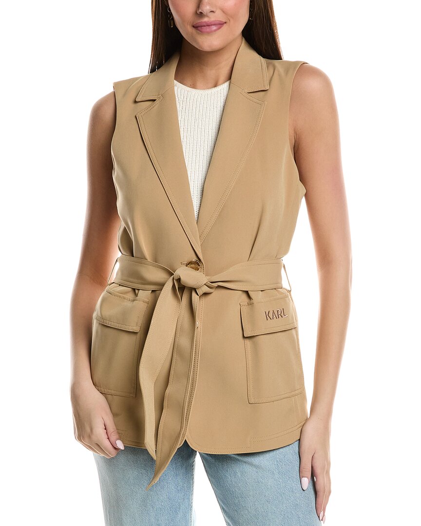 Karl Lagerfeld Tie Waist Vest