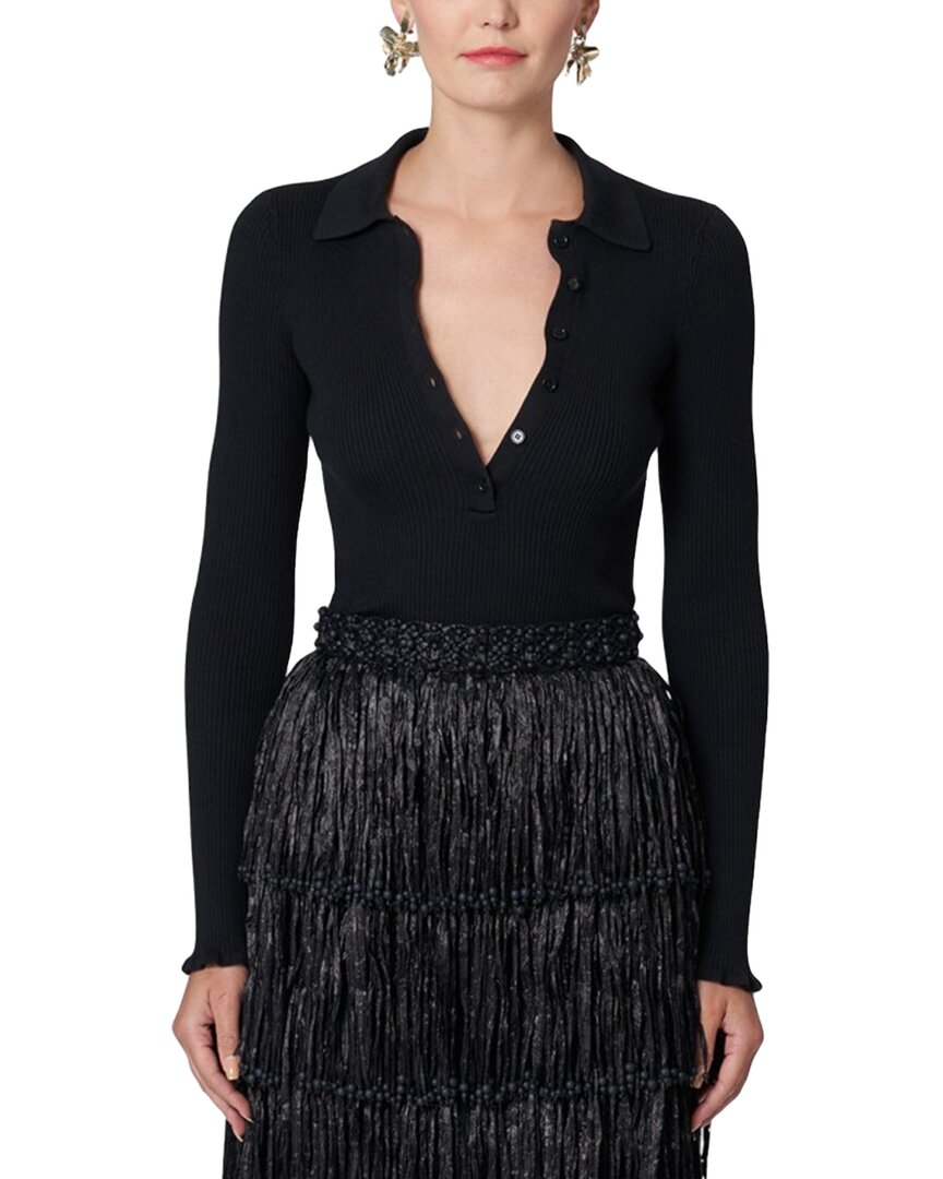 CAROLINA HERRERA CAROLINA HERRERA KNIT POLO TOP