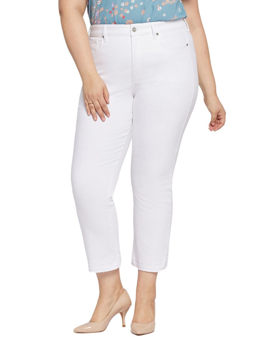 Shop Nydj Plus Marilyn Optic White Straight Leg Jean