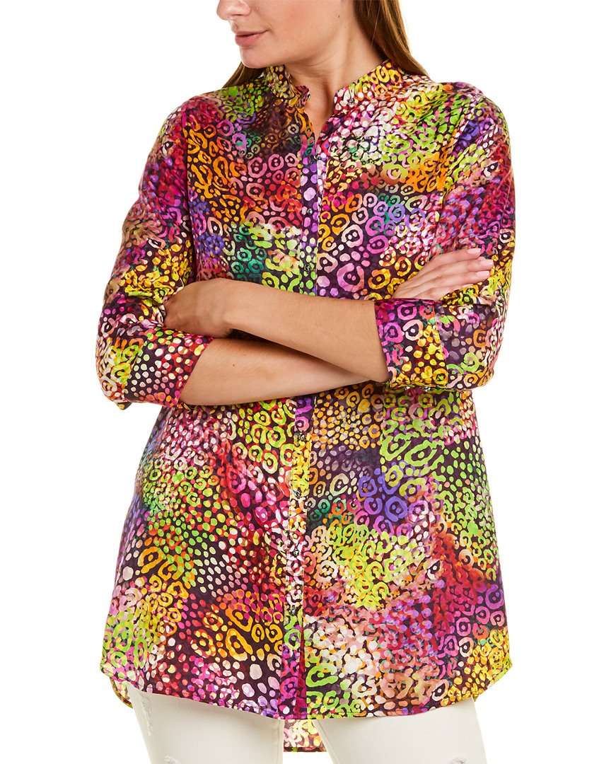 Image of Leggiadro St Martin Jacquard Silk Blouse