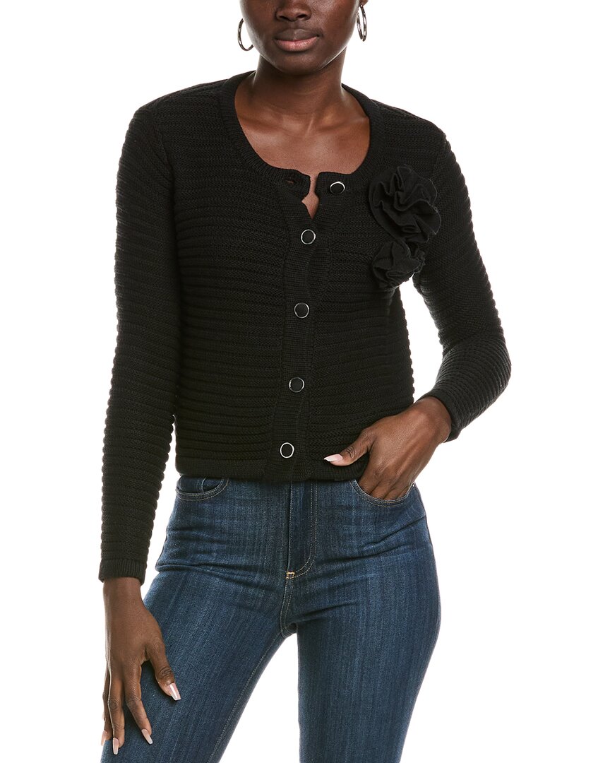 Central Park West Leo Cardigan In Black