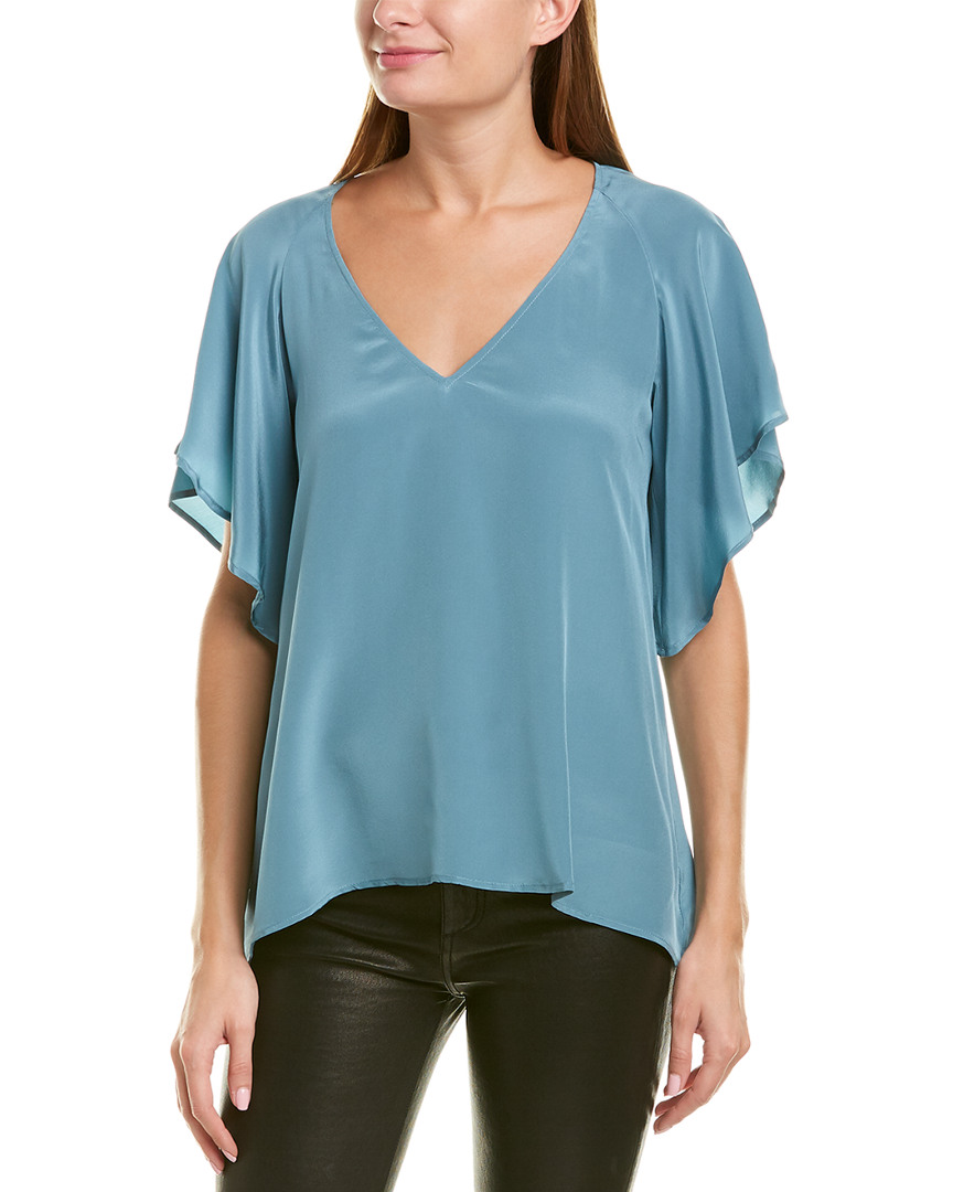 Image of Lavender Brown Dolman Silk Blouse