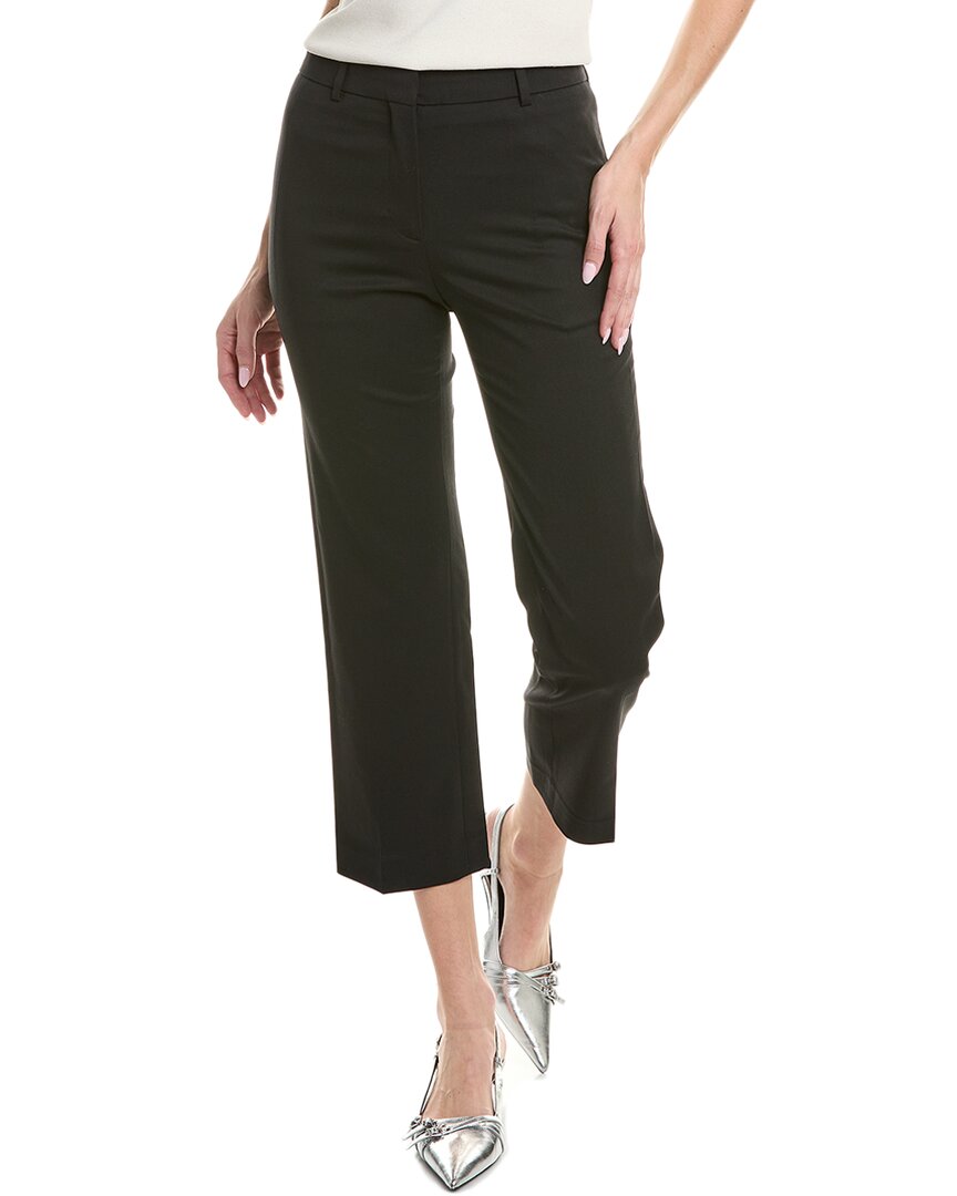Burberry Strainght Cotton Pant In Black