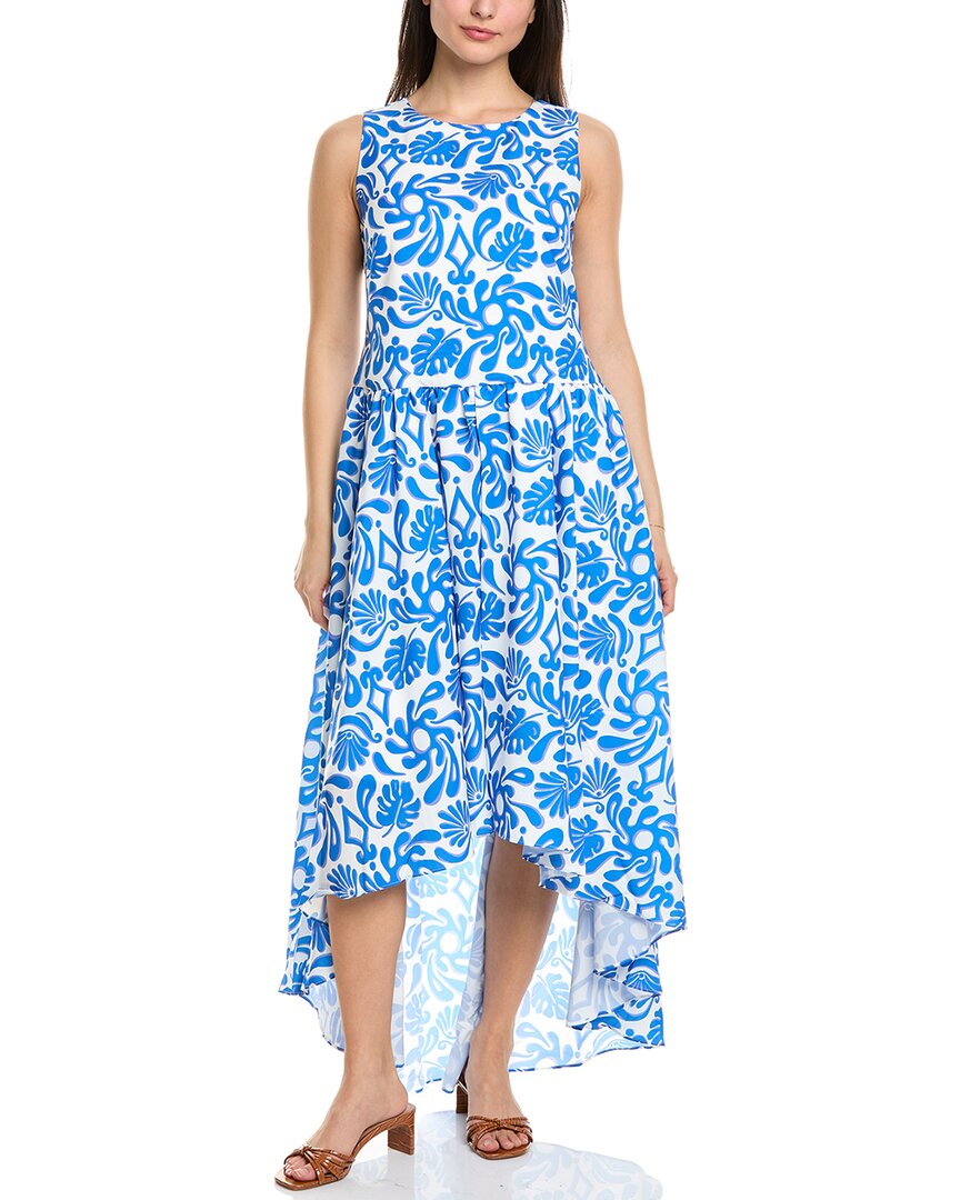Sail To Sable High-low Maxi Dress In Blue