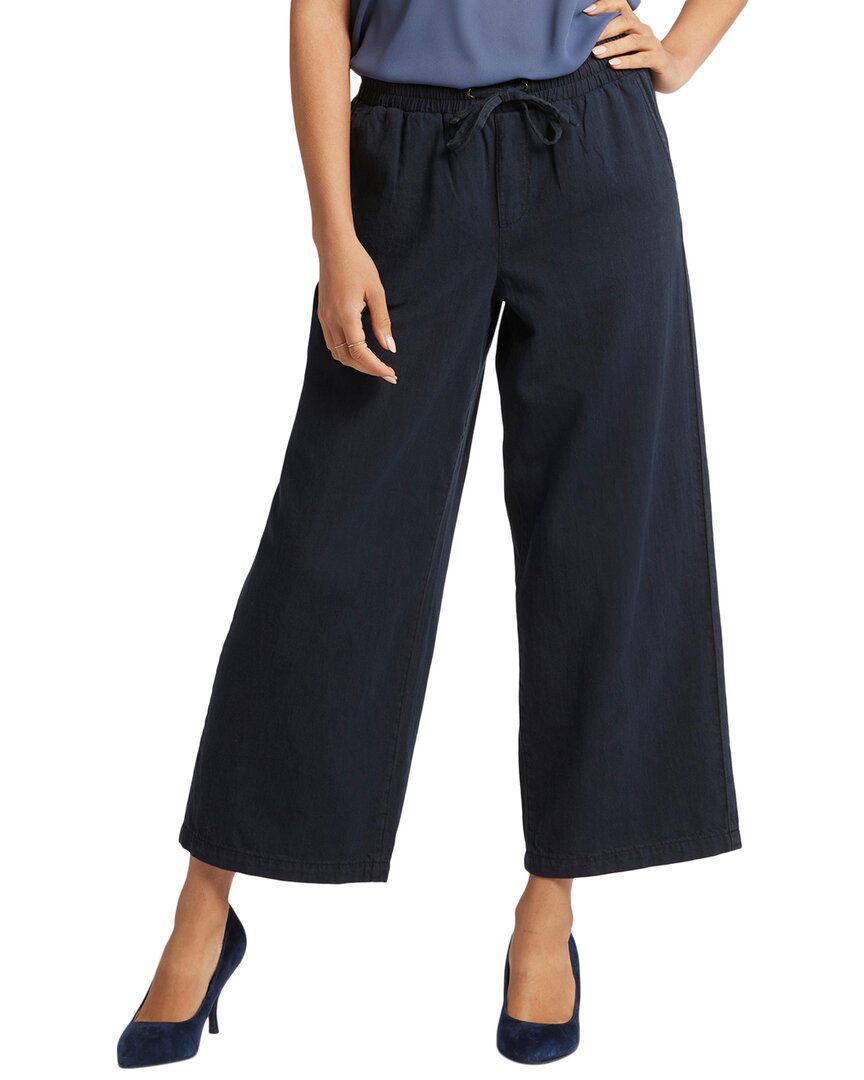 Nydj Jayne Overdye Black Ankle Crop Jean