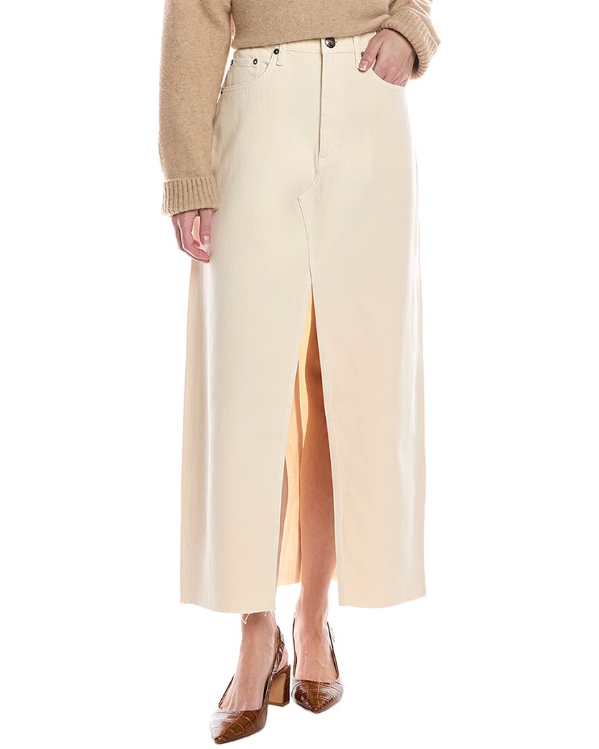 Rag & Bone Avery Midi Skirt In Beige