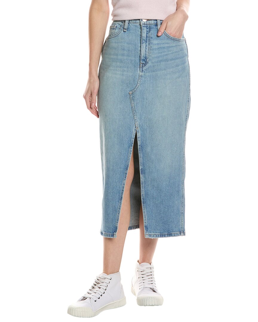 Hudson Jeans Reconstructed Midi Skirt In Blue