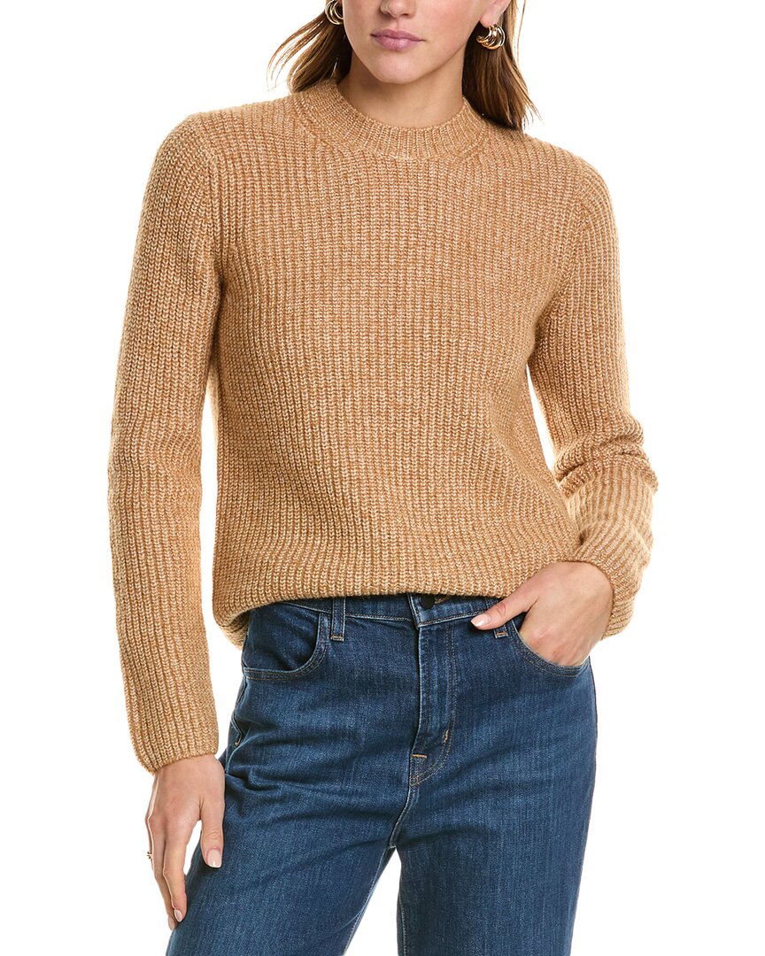 Shop Vince Shaker Rib Wool & Alpaca-blend Sweater In Brown