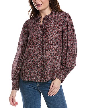 Rebecca Taylor Wren Fleur Silk Blouse
