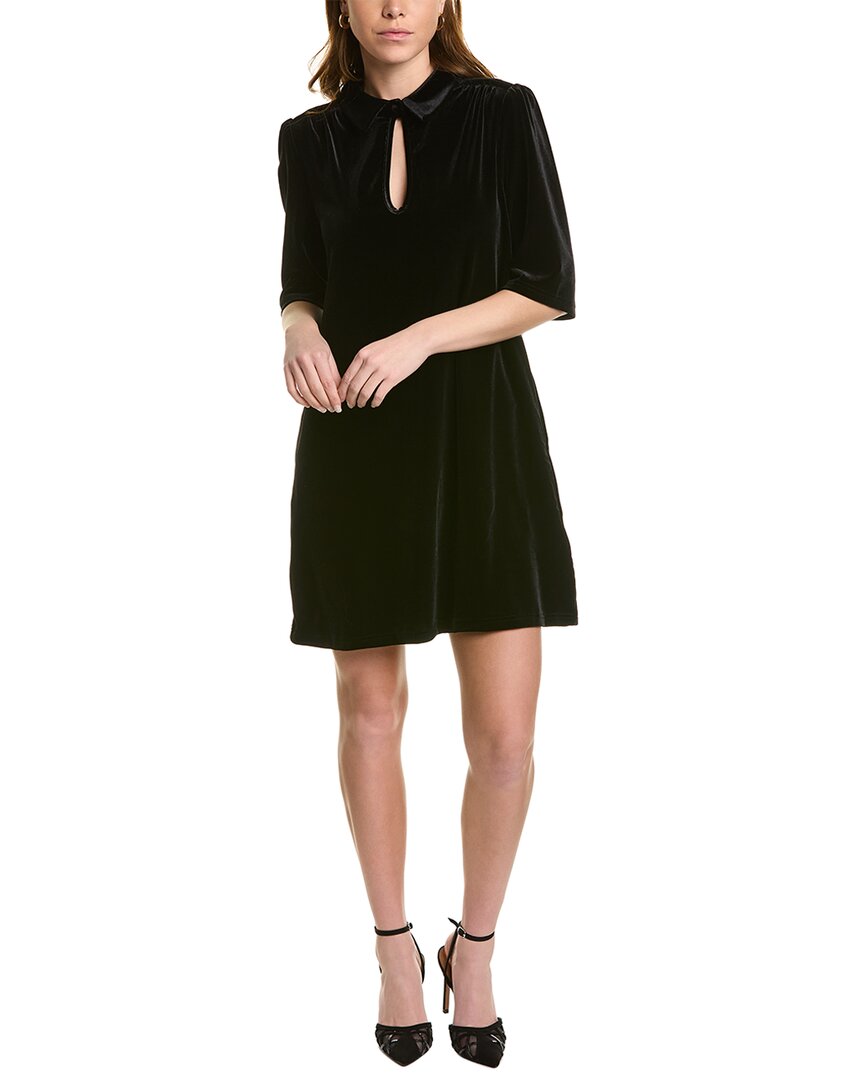 Shop Traffic People Peep Velvet Shift Dress In Black