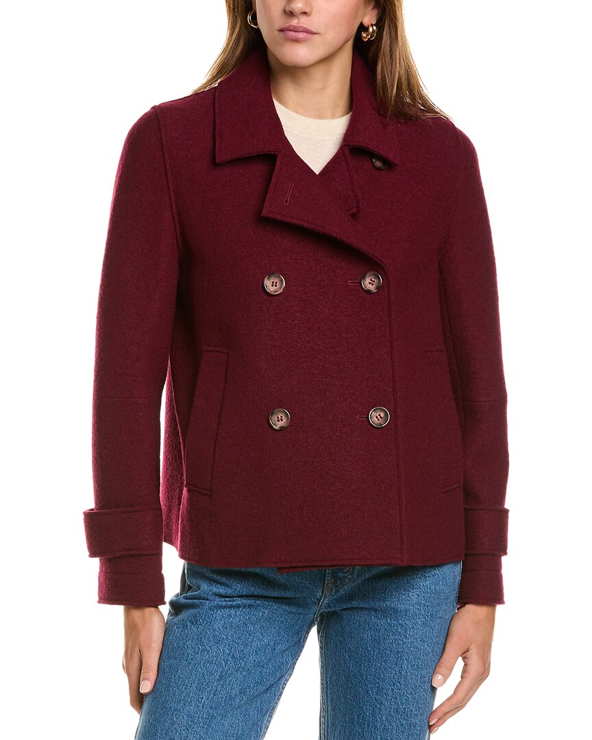 Cinzia Rocca Icons Wool Moto Jacket In Red