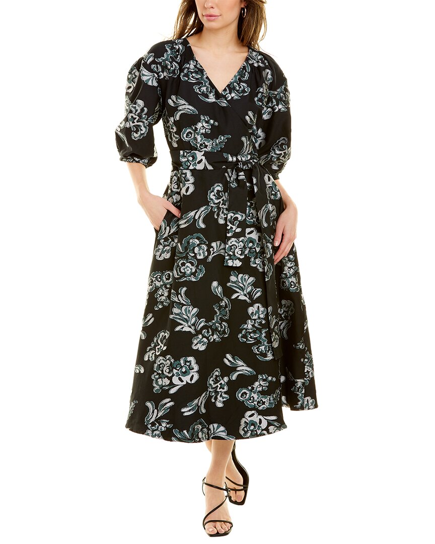 Shop Tanya Taylor Lida Wrap Dress In Black