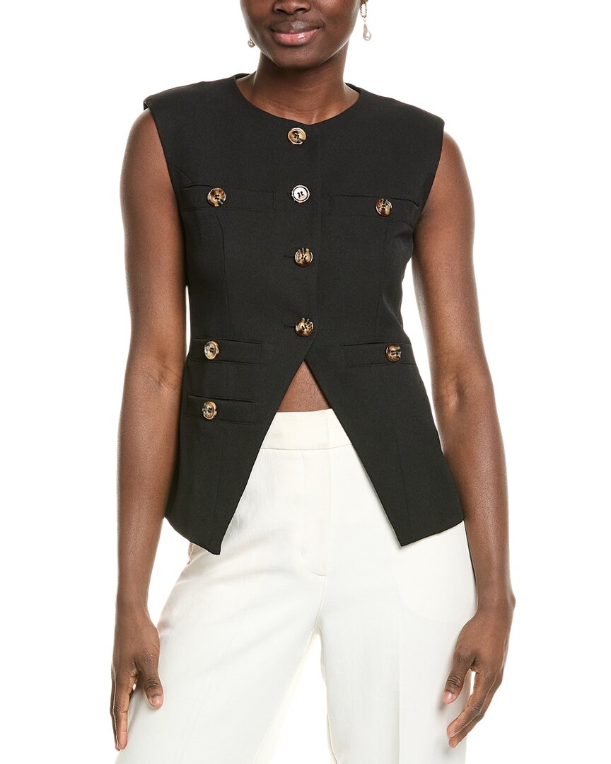 Gracia Button Detailed Vest In Black