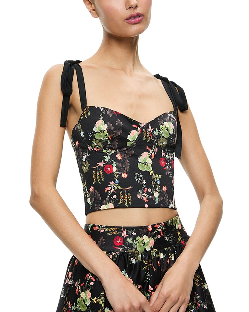 Alice And Olivia Helene Bustier Top In Pink