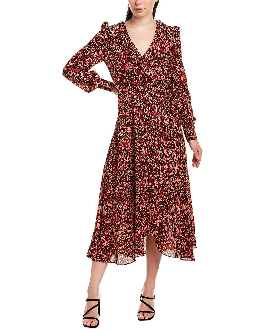 Karen Millen Wrap Dress Women's Red 2 5054236349100 | eBay