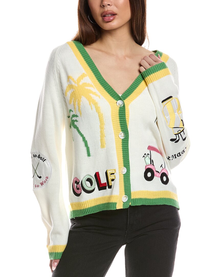 FATE FATE GOLF EMBROIDERED PATCH CARDIGAN