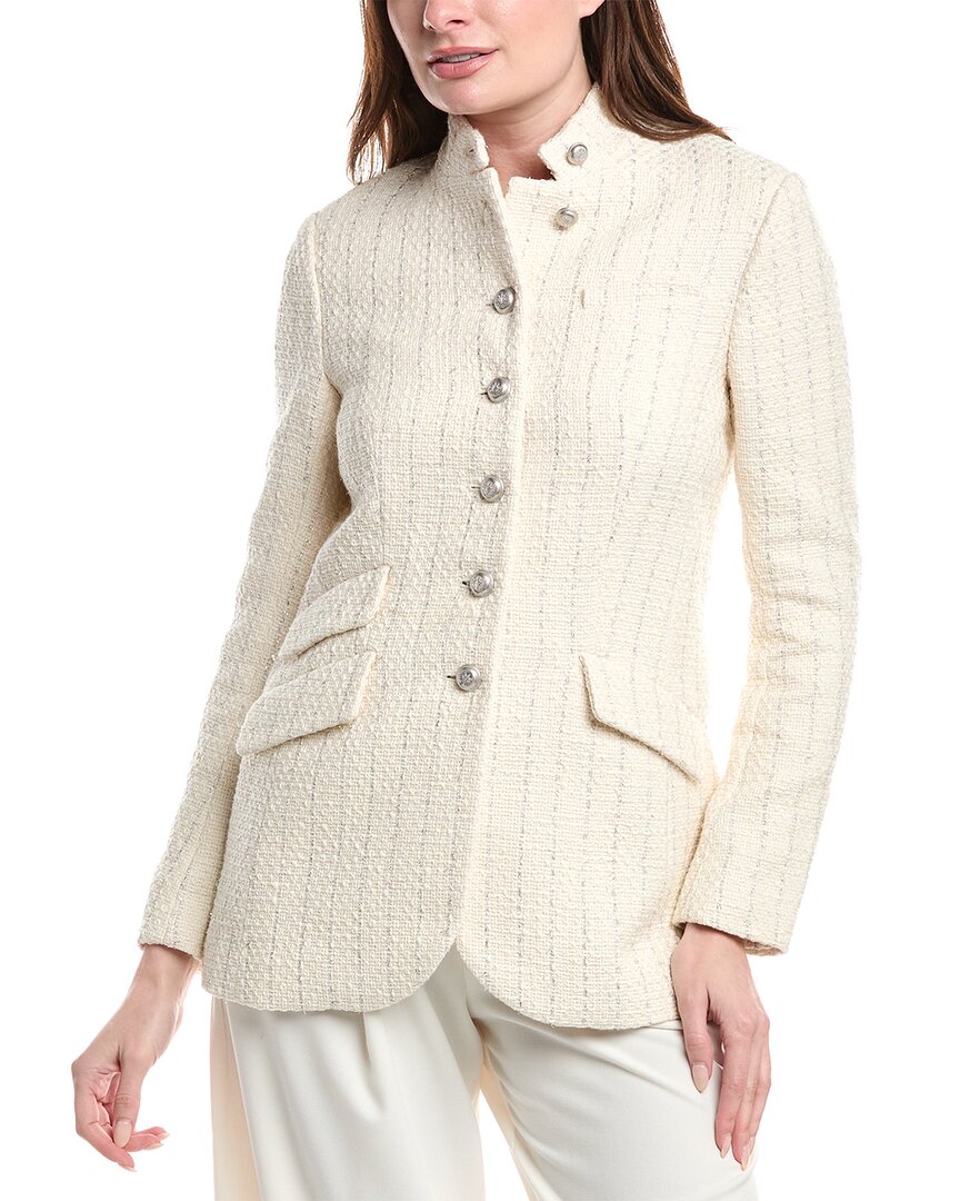 Rag & Bone Slade Tweed Jacket In White