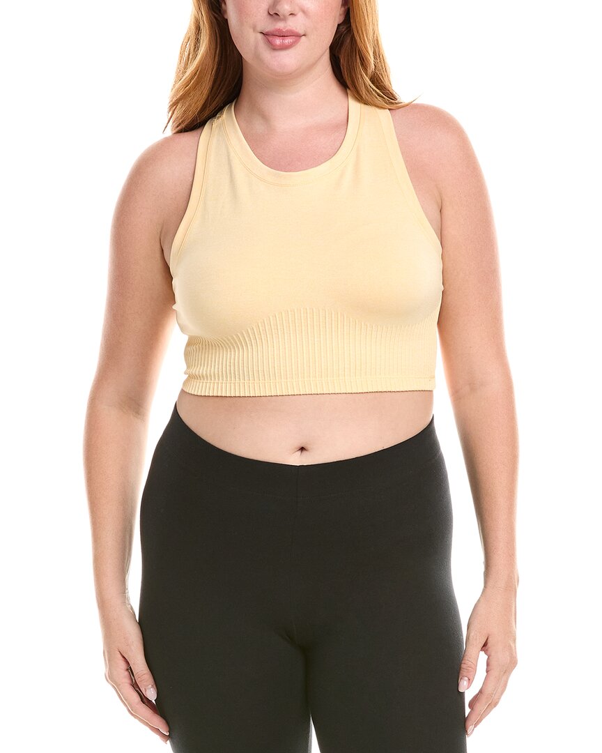 Yogalicious Seamless Crop Top In Yellow