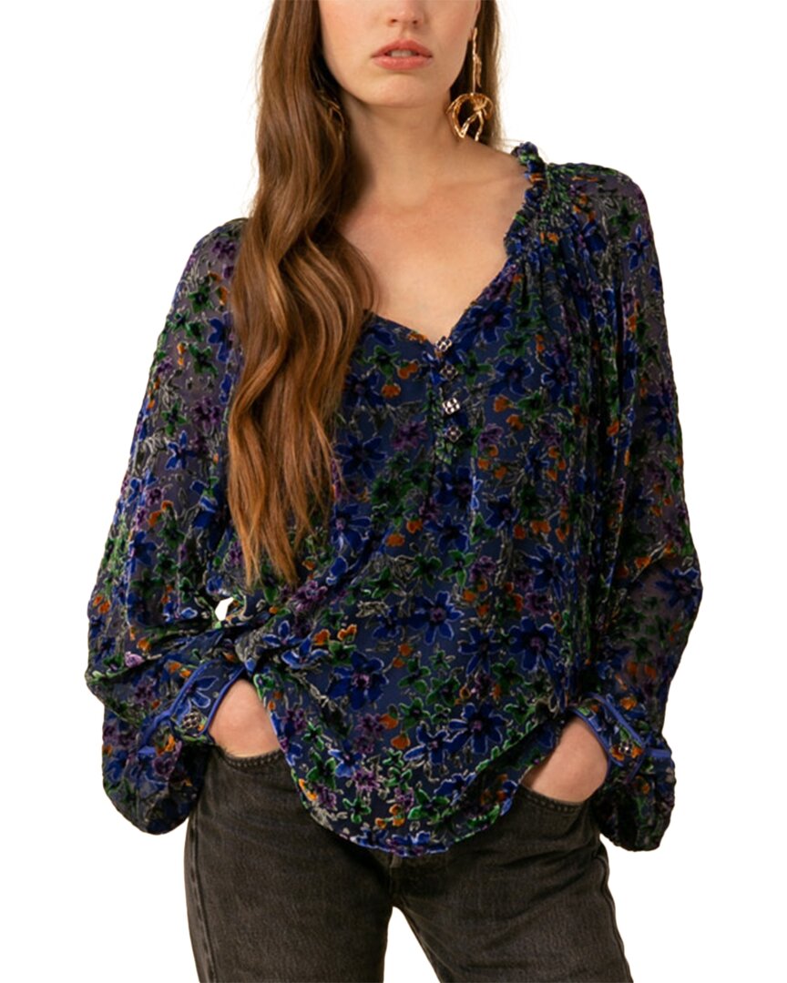 Hale Bob V-neck Silk-blend Top
