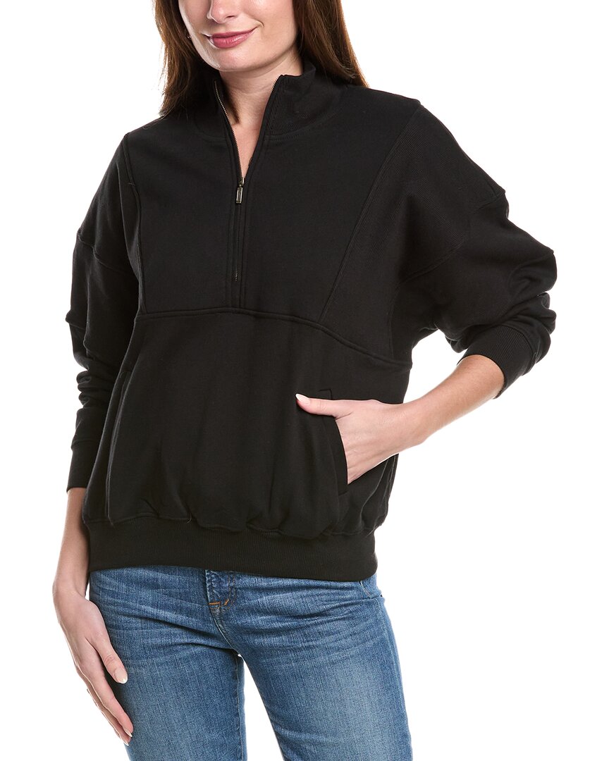 POINT POINT RIB PANELS1/2-ZIP SWEATER