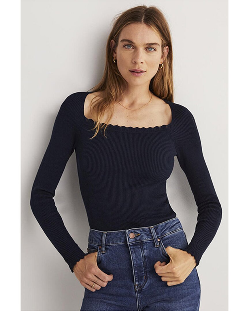 Shop Boden Ribbed Square Neck Knit Top