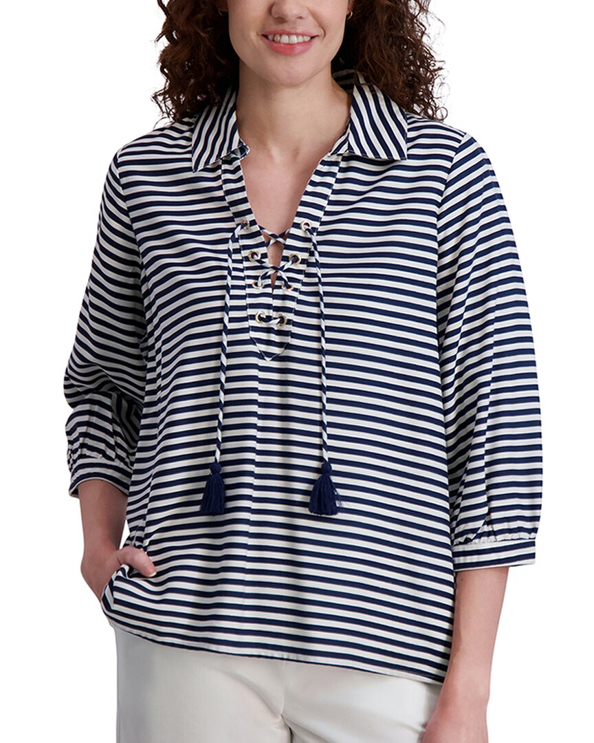 STELLA PARKER STELLA PARKER LACE UP KNIT TOP