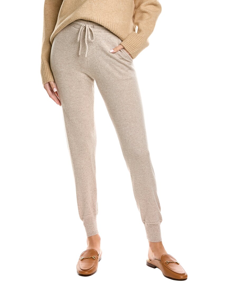 Theory Arleena Mélange Cashmere Tapered Pants In Grey