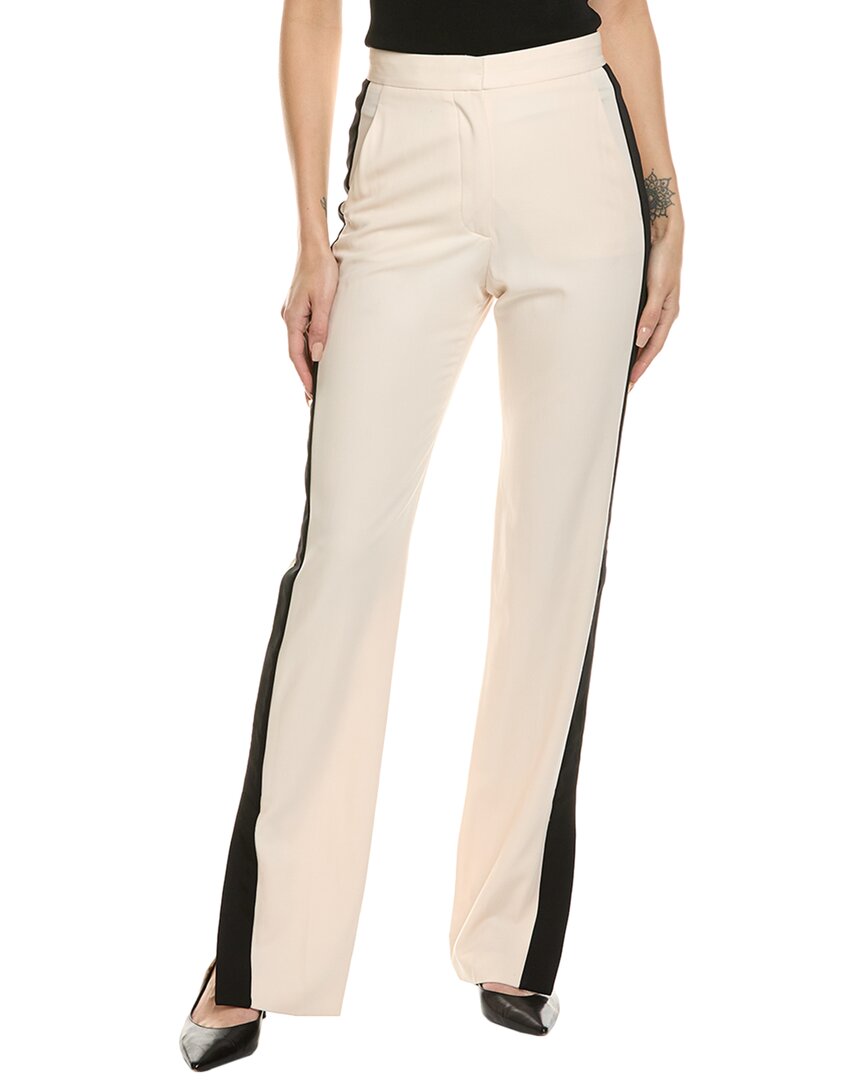 Stella Mccartney Balladonia Silk-lined Wool Trouser In White